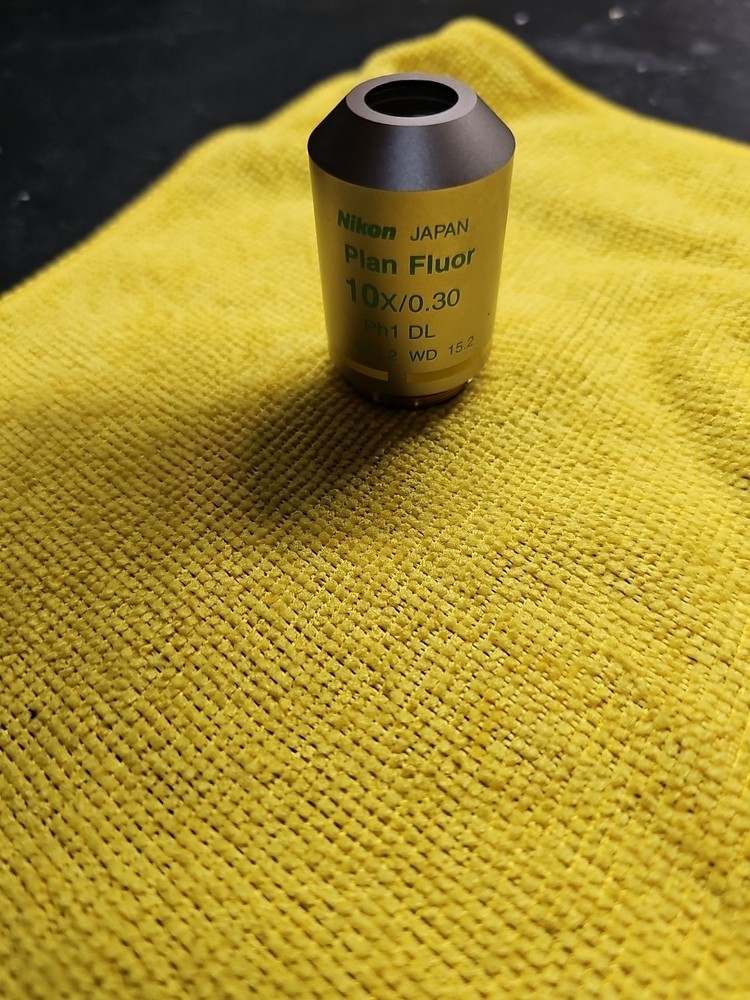 NIKON PLAN FLUOR 10X / 0.30 Ph1 DL MICROSCOPE OBJECTIVE FOR INVERTED SCOPES