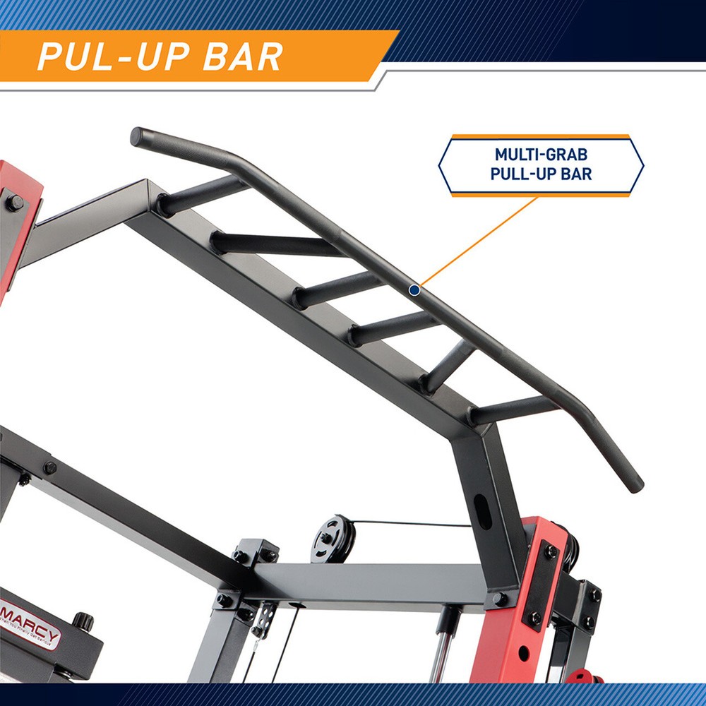 Marcy Smith Machine Cage System Home Gym | SM-4033 Pull Up Bar Dips Landmine