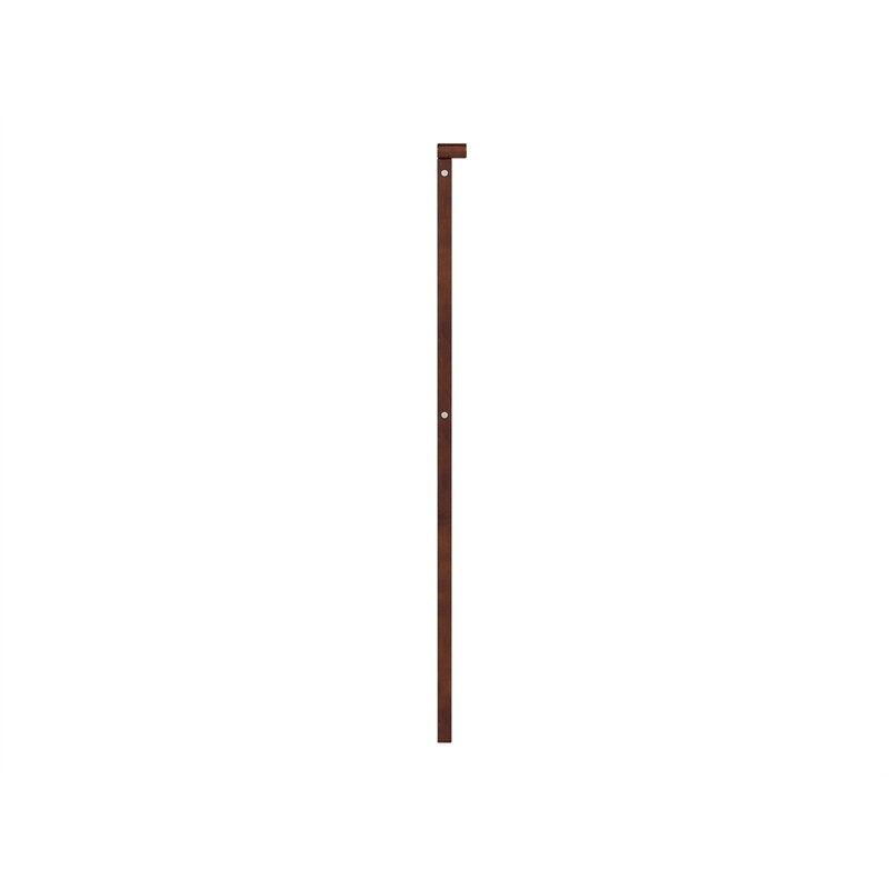 AFI Madison Twin Solid Wood Panel Headboard with Device Charger in Walnut