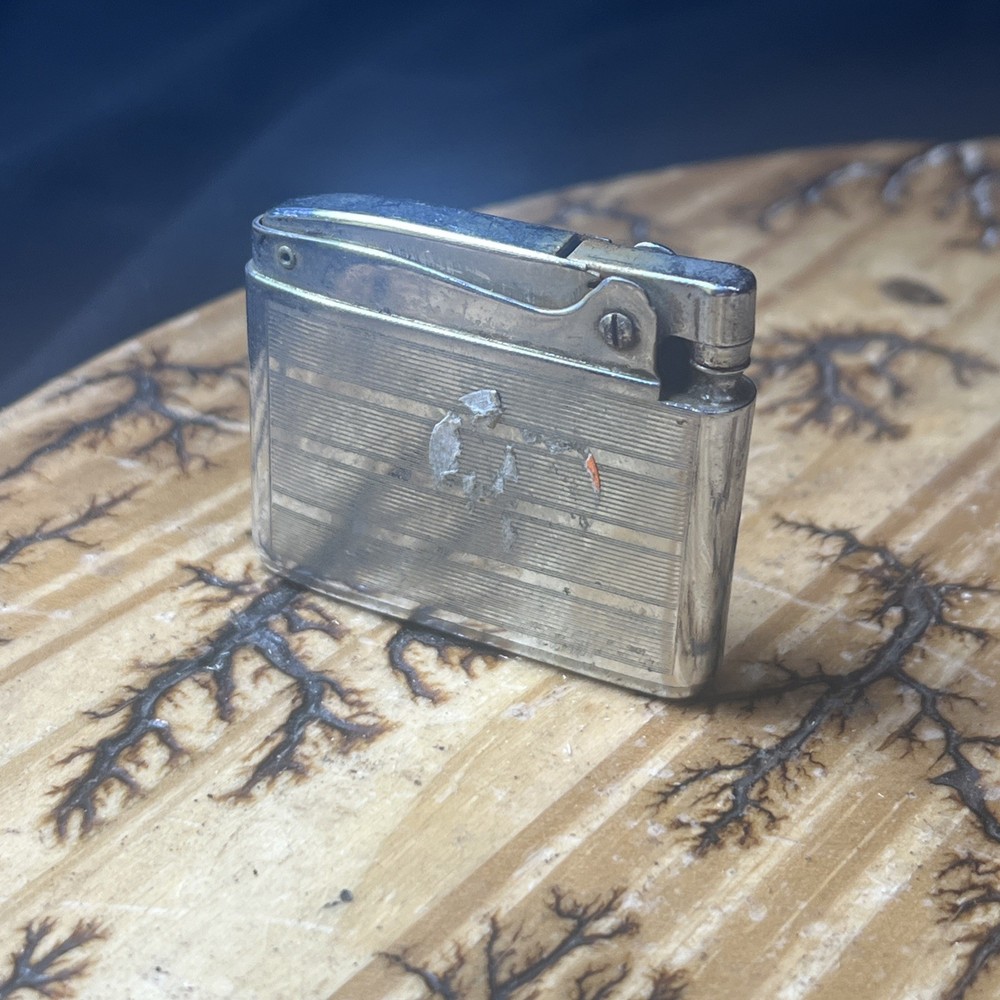 Vintage Working Ronson ADONIS Silver Tone Lighter