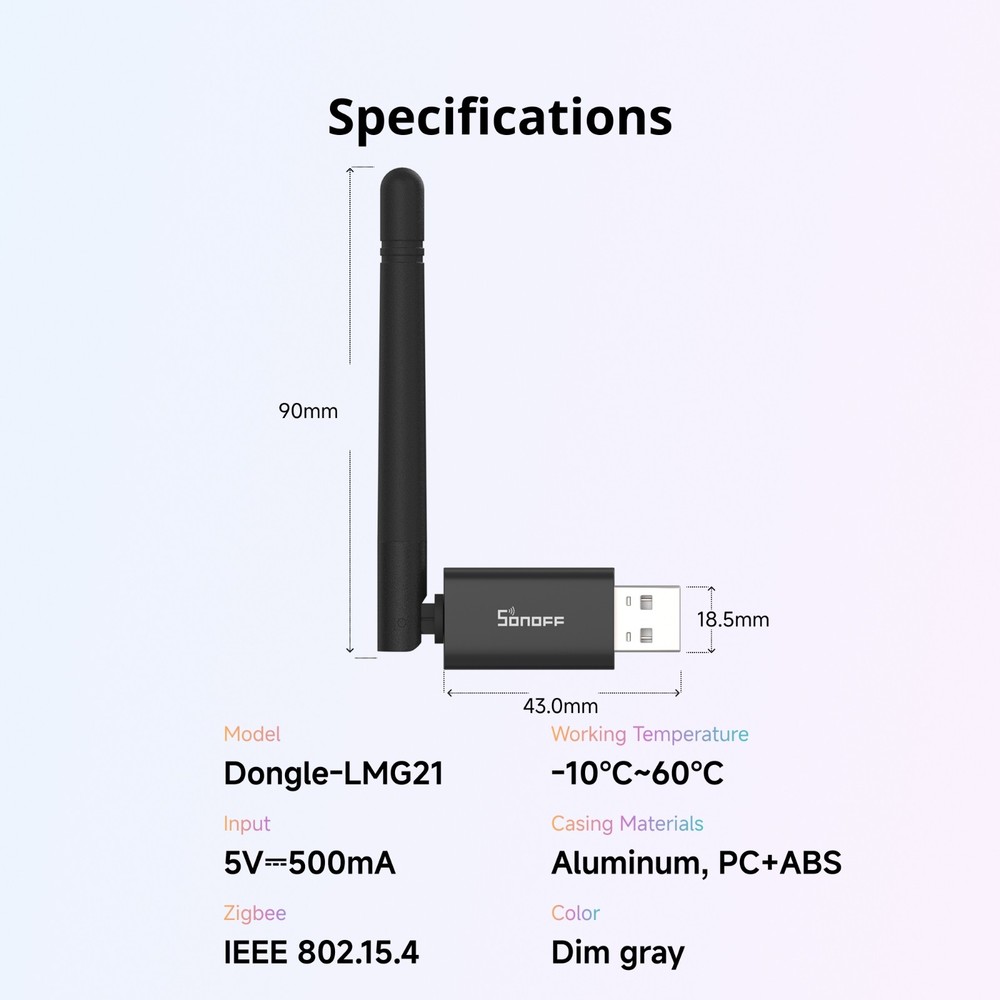 SONOFF Zigbee 3.0 Thread | Dongle Lite USB Stick for Home Assistant & Zigbee2MQT