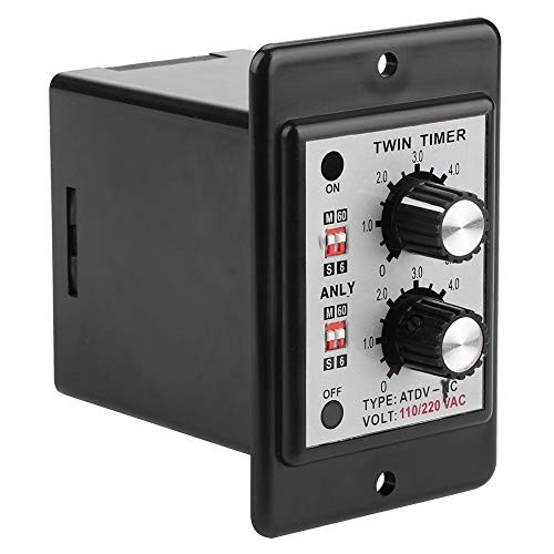 ATDV-YC Twin Timer Relay, 6S-60M 24V On Off Twin Timer Relay Knob Control Time