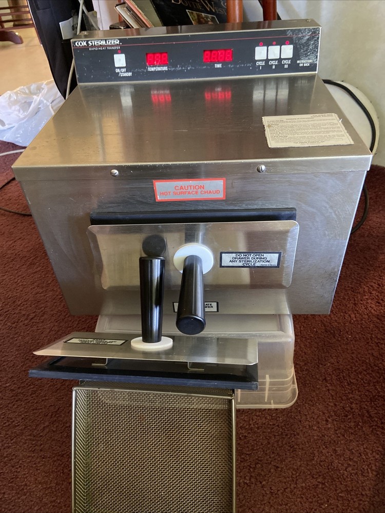 Cox Rapid Heat Transfer Sterilizer 6000 2 Trays Works Great