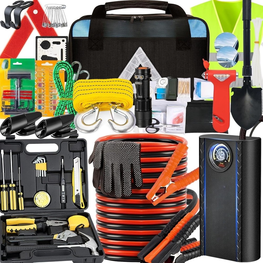 105-Piece Roadside Vehicle Emergency Rescue Kit