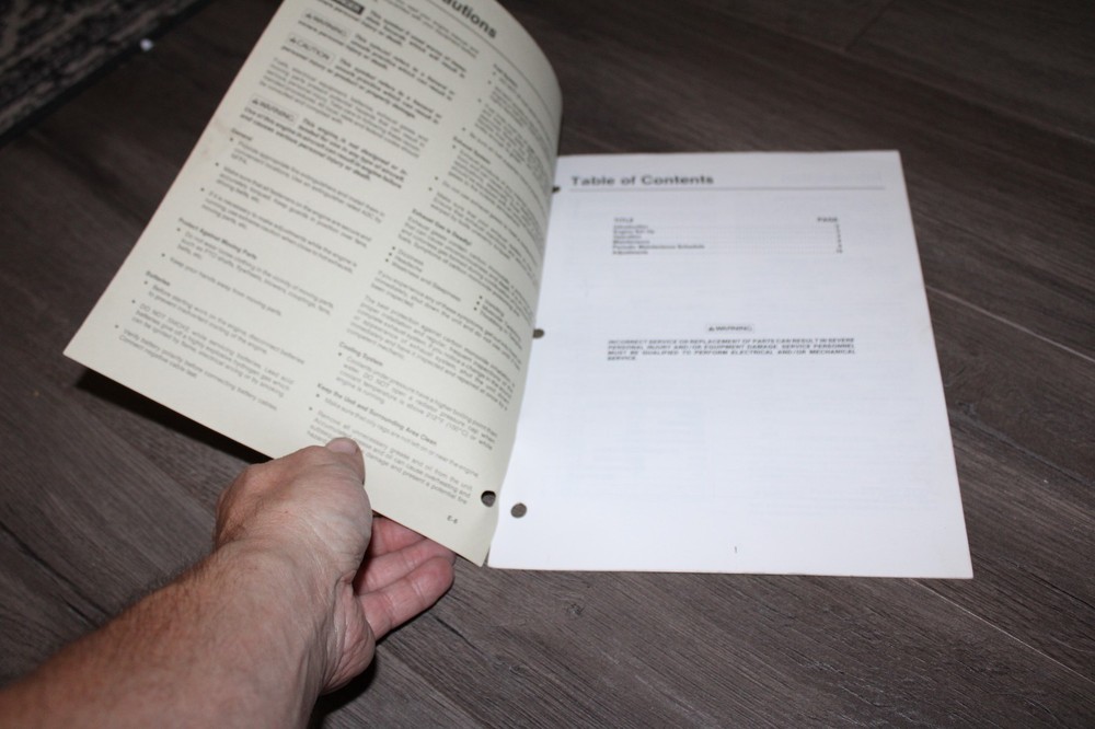 Onan B43E B43G B48G small engine operators manual June 1988