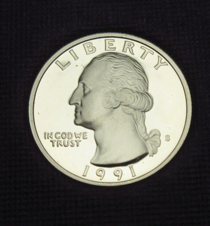 1991 S Proof Washington Quarter
