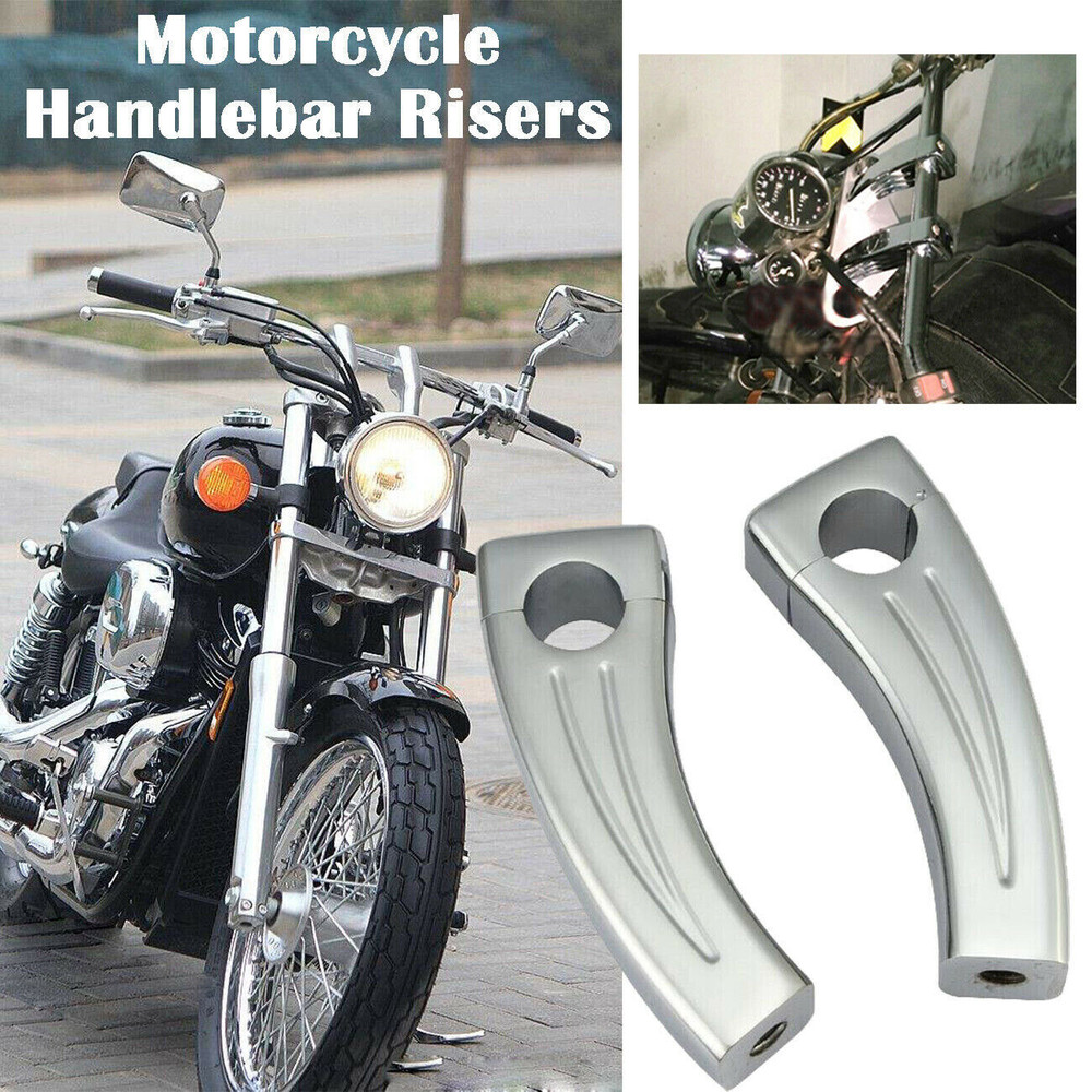 6" Chrome Handlebar Pullback Risers For Universal Motorcycle 1" inch Bar US