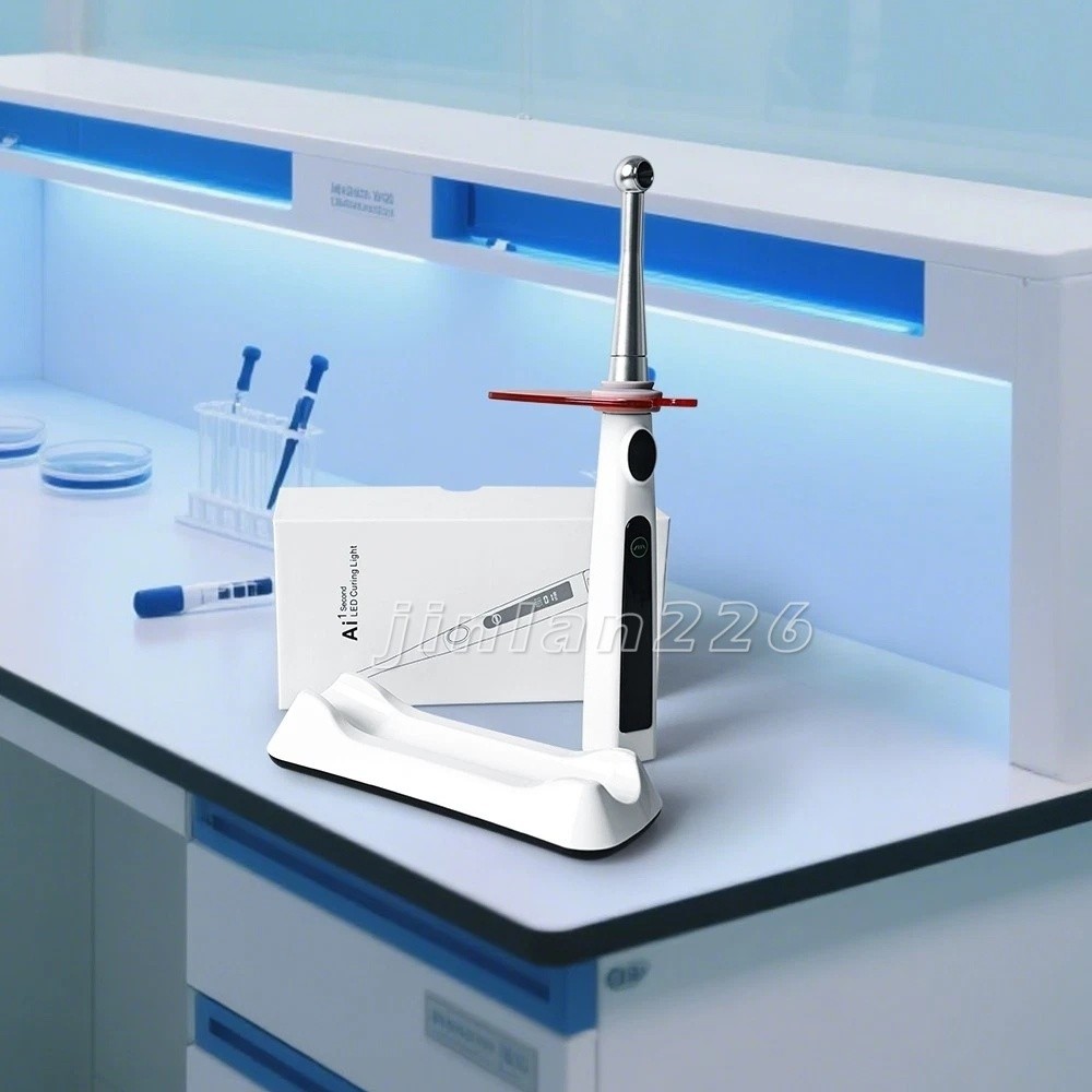 Dental Cordless LED Curing Light 4 Modes 1 Second Light Lamp Metal Head