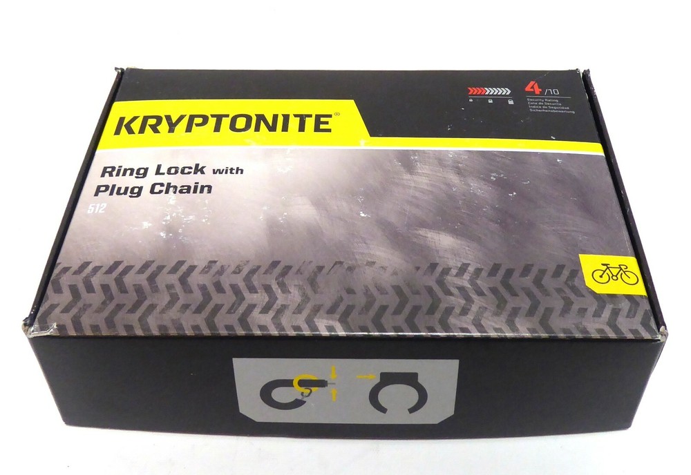 Kryptonite Ring Wheel Lock with Plug In Chain
