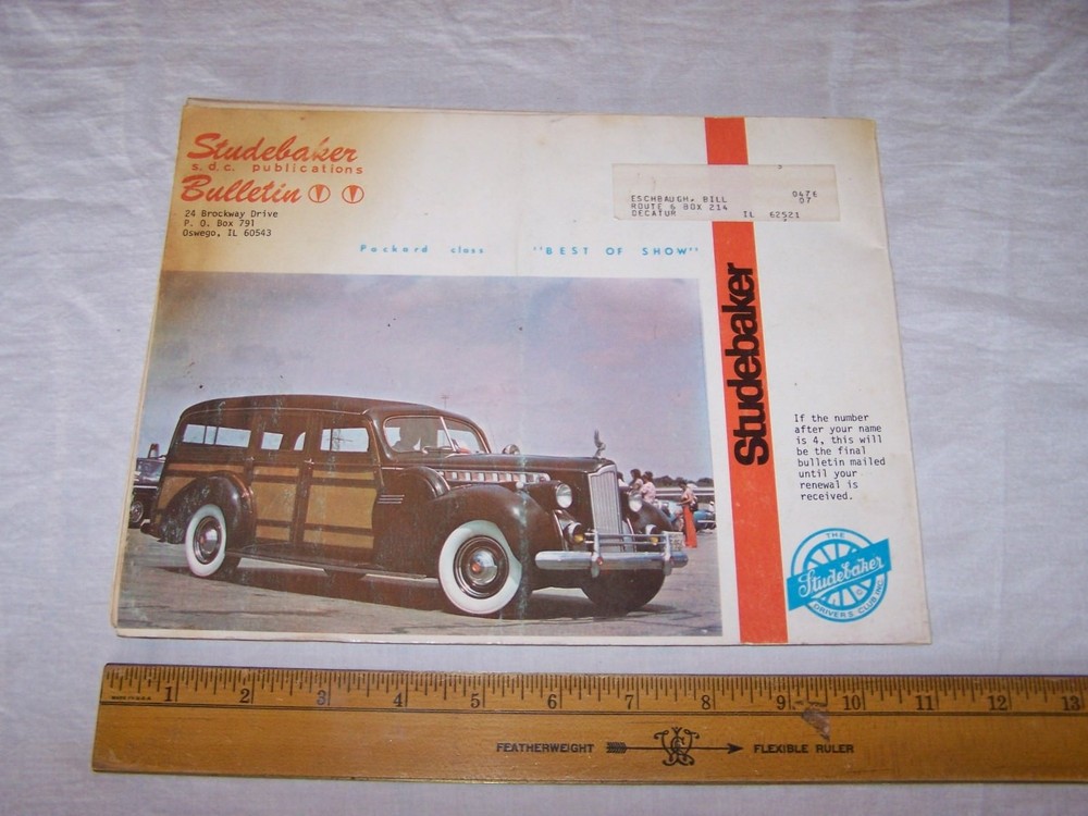 1976 STUDEBAKER 42 Page DRIVERS CLUB Publication