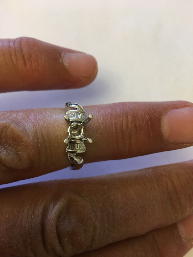 Solid 18k Gold And Diamond Engagement Ring Mounting