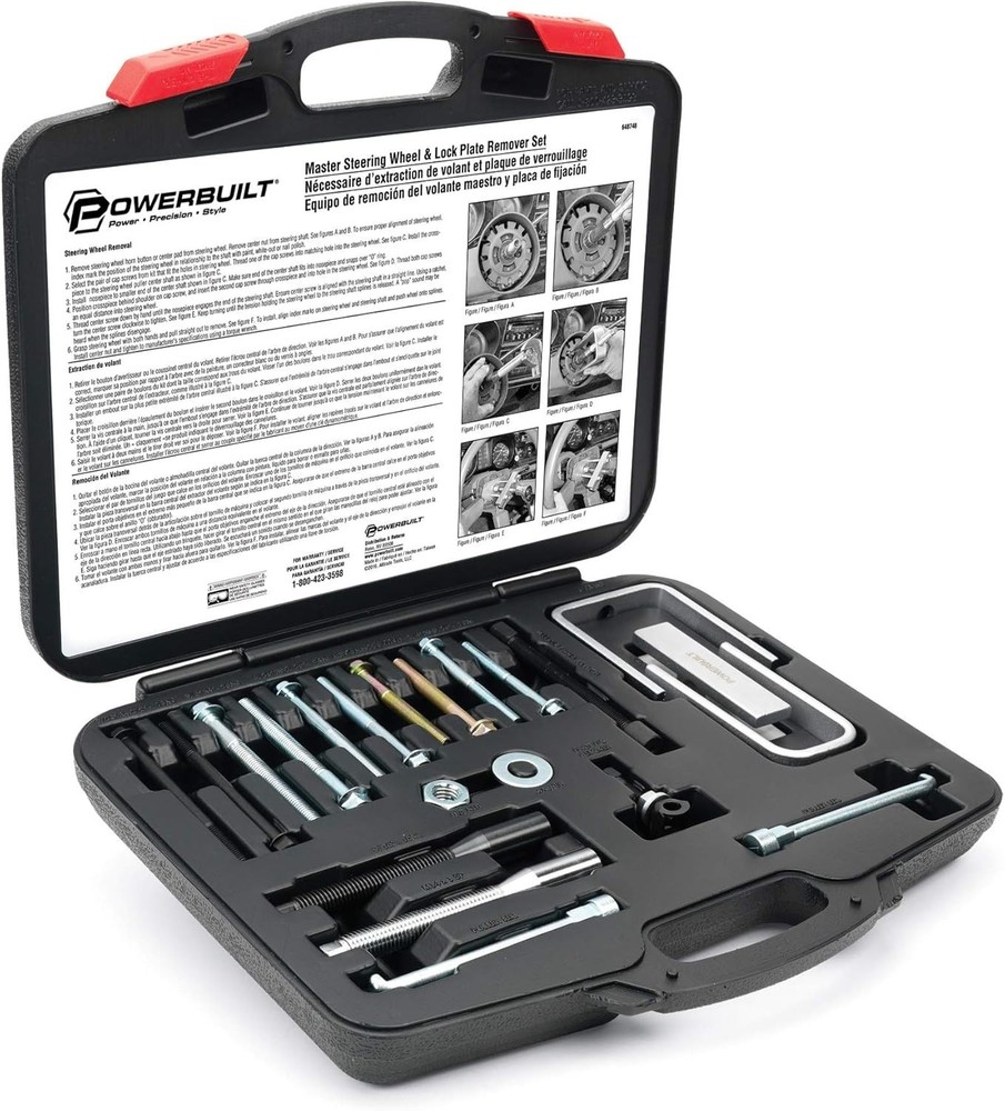 Master Steering Wheel & Lock Plate Remover Tool Set Installation Kit Puller Kit