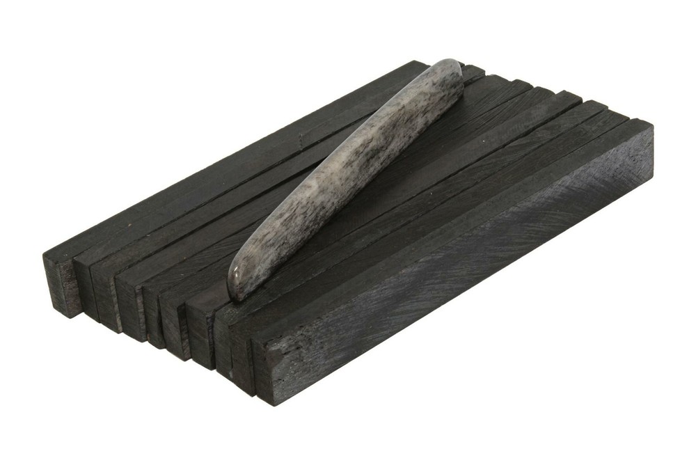 Dyed Bone Saddle Blanks Black/Grey - 3.5" x .43" x .14" - 10 pack
