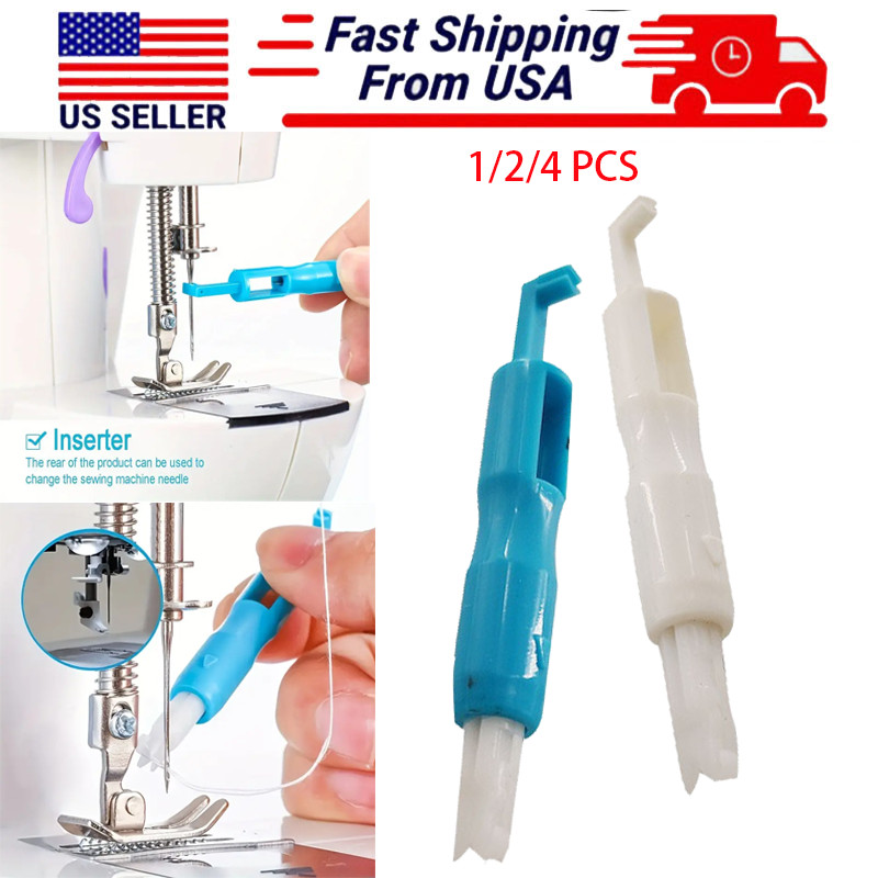 US Elderly Use Automatic Easy Sewing Needle Device Threader Thread Guide Tools