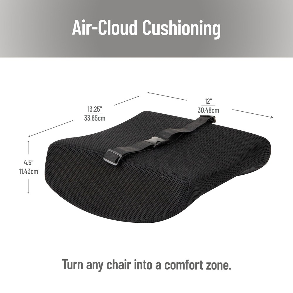 Mind Reader Lumbar Support Pillow with Air-Cloud Technology, Office Chair Bac...