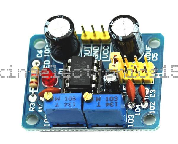 NE555 Duty Cycle and Frequency Adjustable Square Wave Module DIY Kit