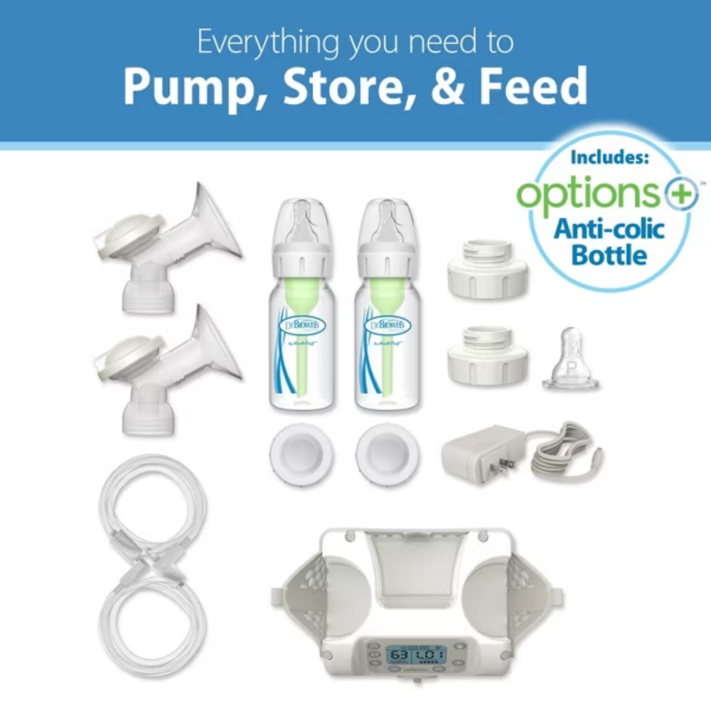 Dr. Brown’s CustomFlow Double Electric Breast Pump with SoftShape Shields