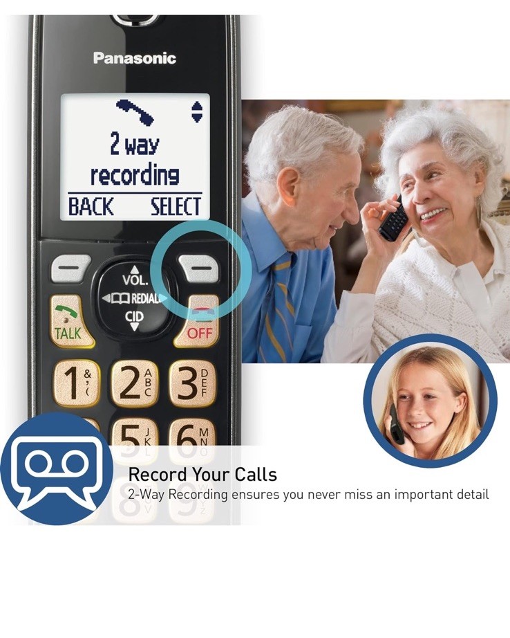 ☎️Panasonic Cordless Phone with Answering Machine, Advanced Call Block