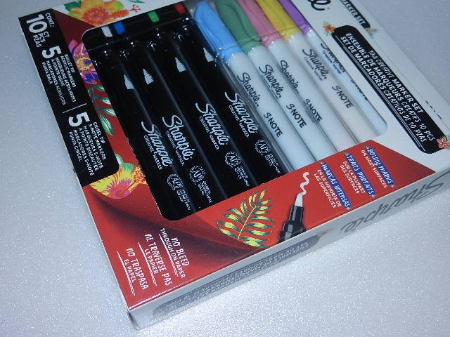 new Sharpie Creative Marker Set 10-Count Multicolor acrylic Markers chisel tip