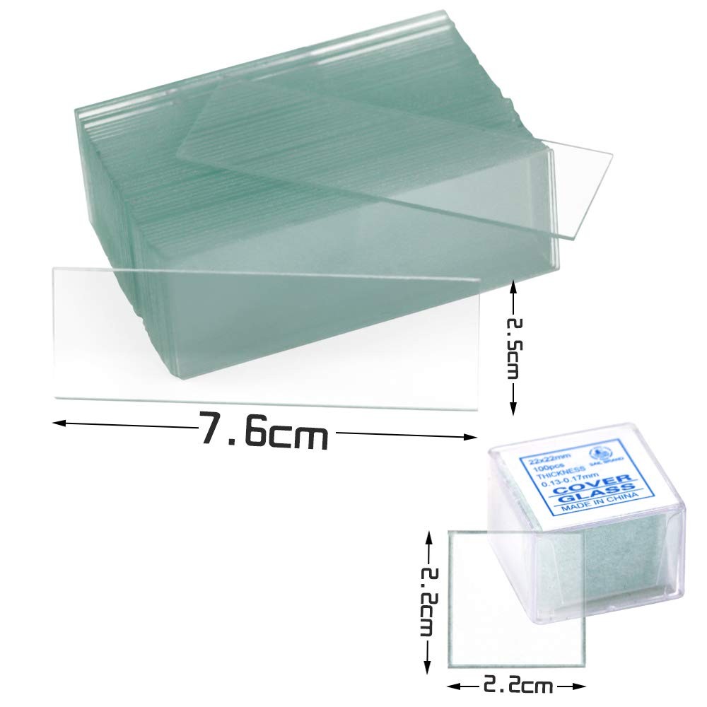 Twdrer 100PCS Clear Transparent Blank Microscope Slides and