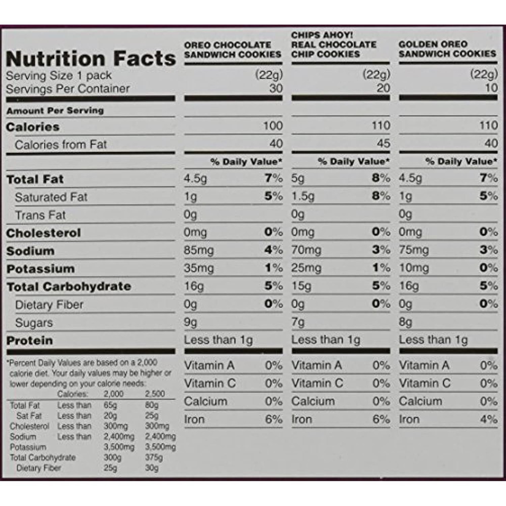 Nabisco Cookie Variety Pack, 60 Count