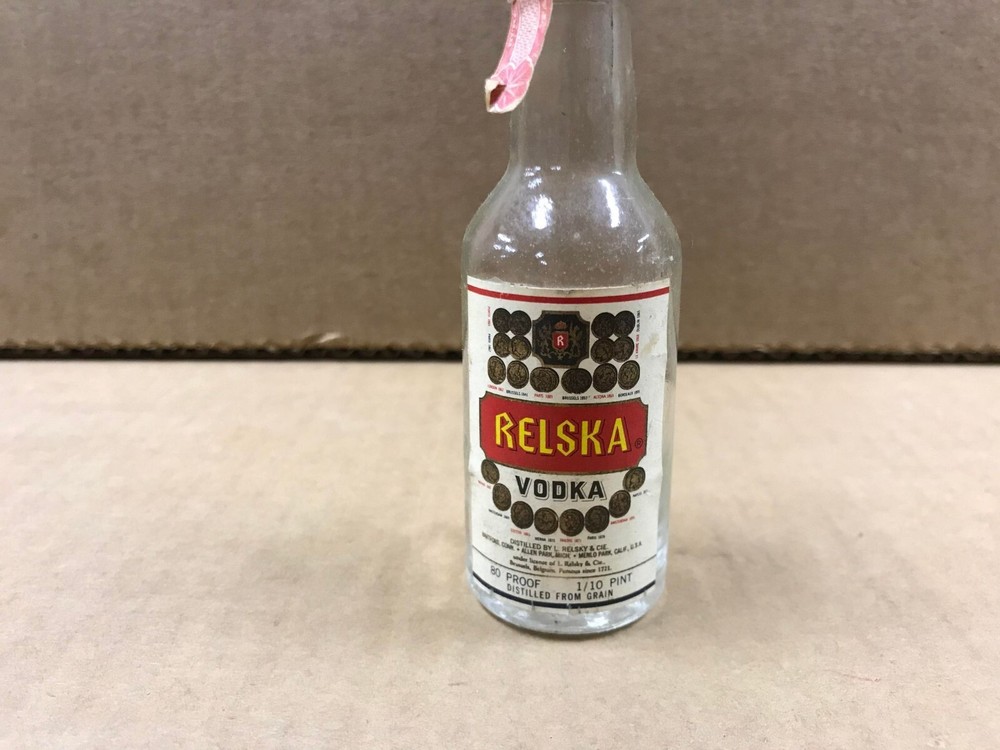 Vintage Relska Vodka Empty Mini Bottle