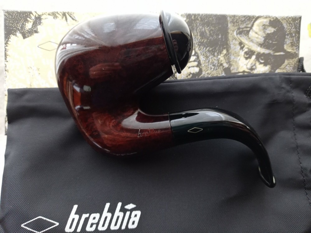 pipe Brebbia Egg Hat Walnut smooth briar handmade no filter gr.91 oz.3,2 new
