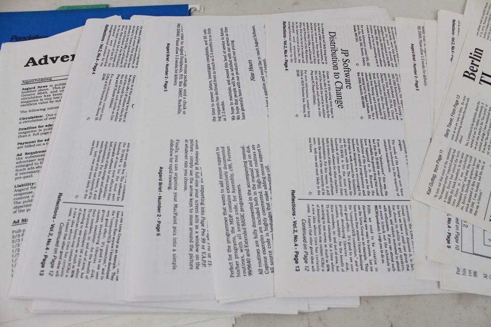 Vintage Computer Asgard News Software Original Program Layouts Magazine