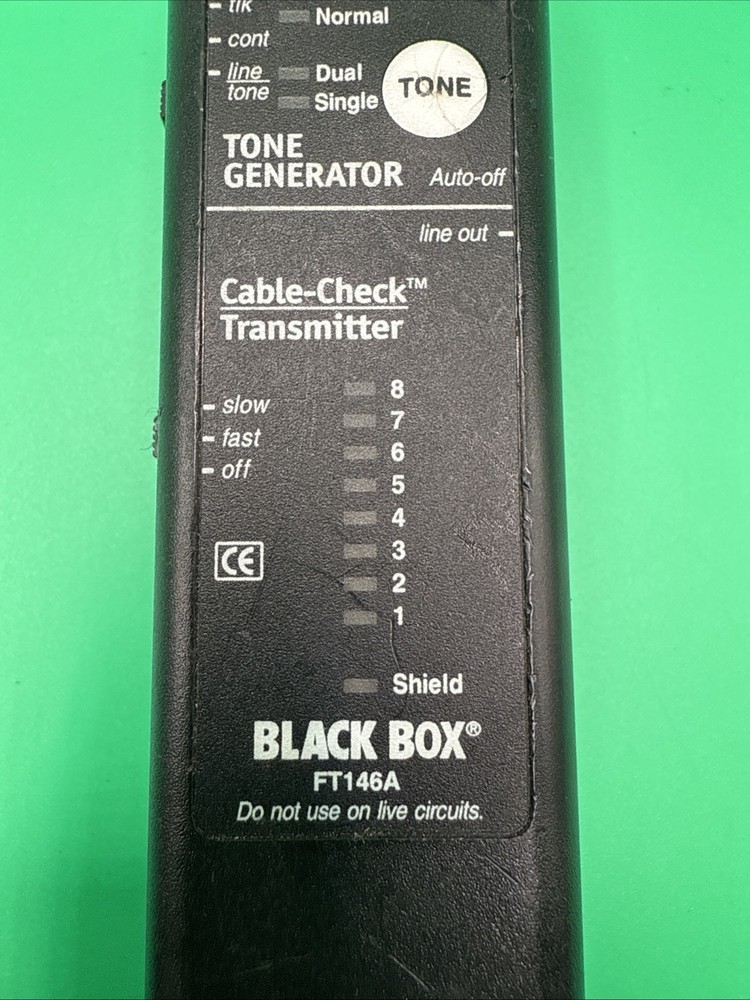 Tone Generator And Cable-check Transmitter Black Box Ft146a