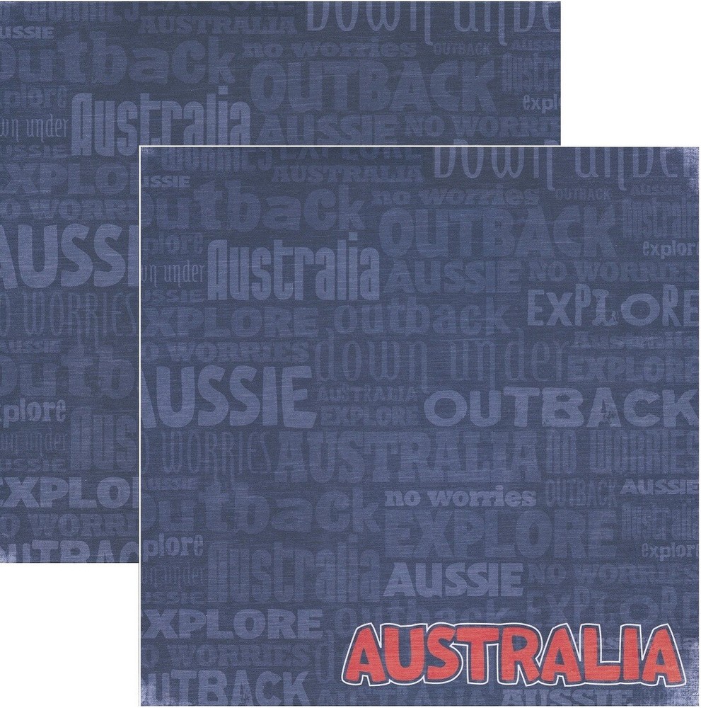AUSTRALIA 1 sheet Scrapbook Paper double-sided Reminisce RSS068 NEW