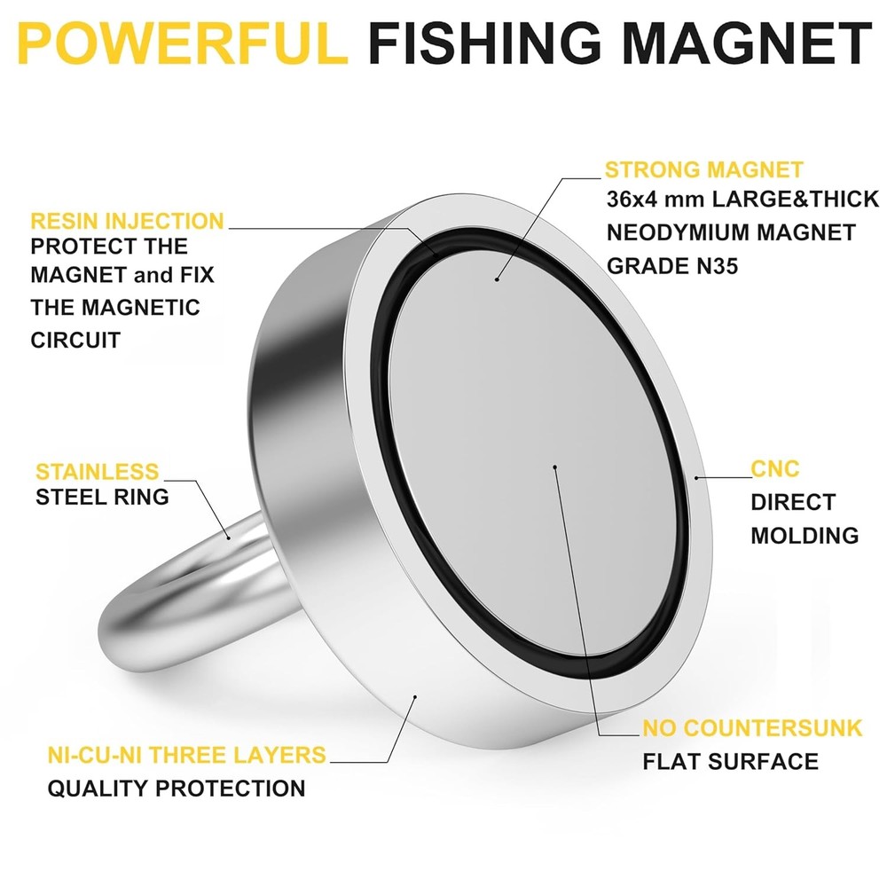 Magnetpro Powerful Magnet, 220 Lbs Pulling Force Strong Neodymium Magnet Heavy D