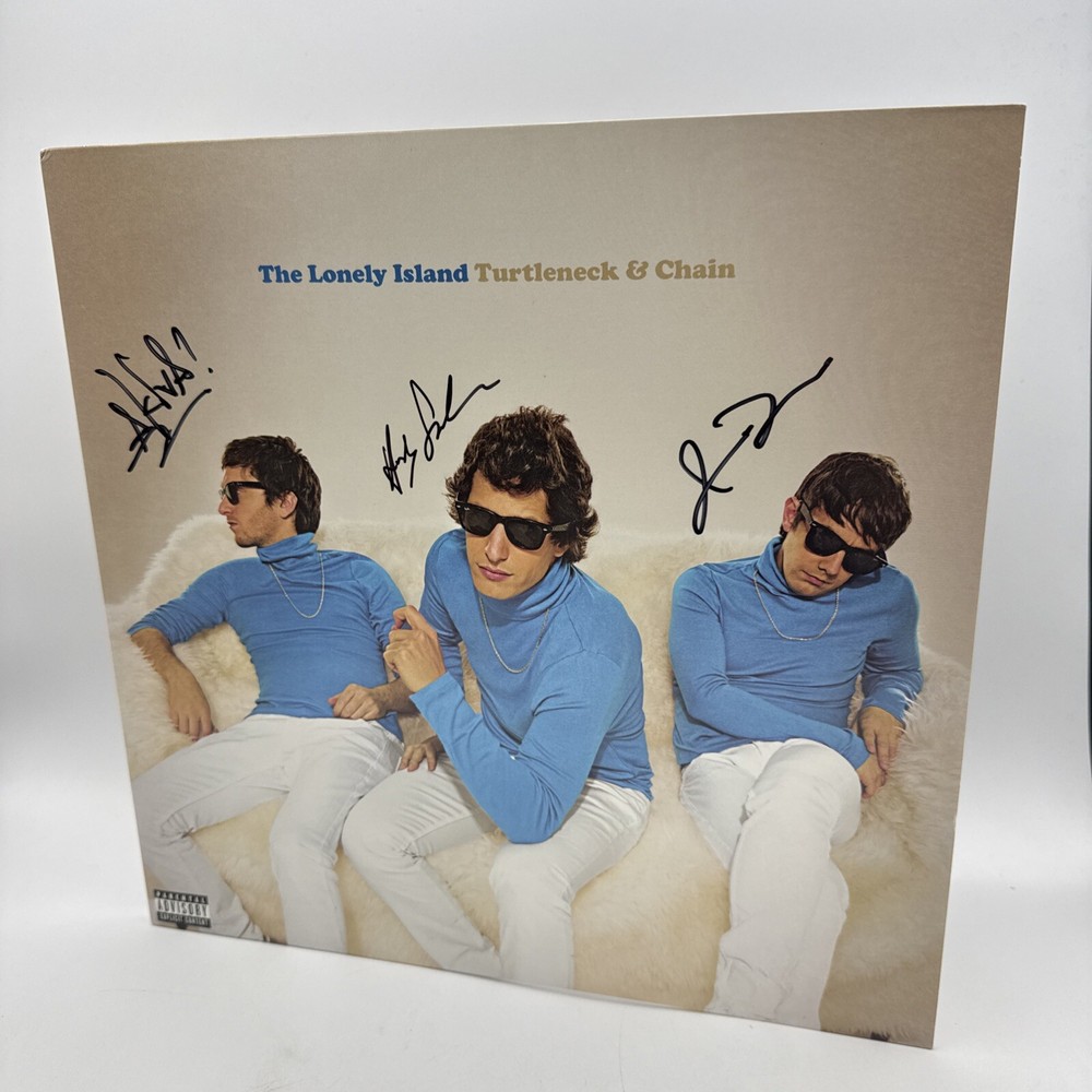 Lonely Island Turtleneck & Chain Promo LP Sleeve 2011 FULLY Signed Autographed