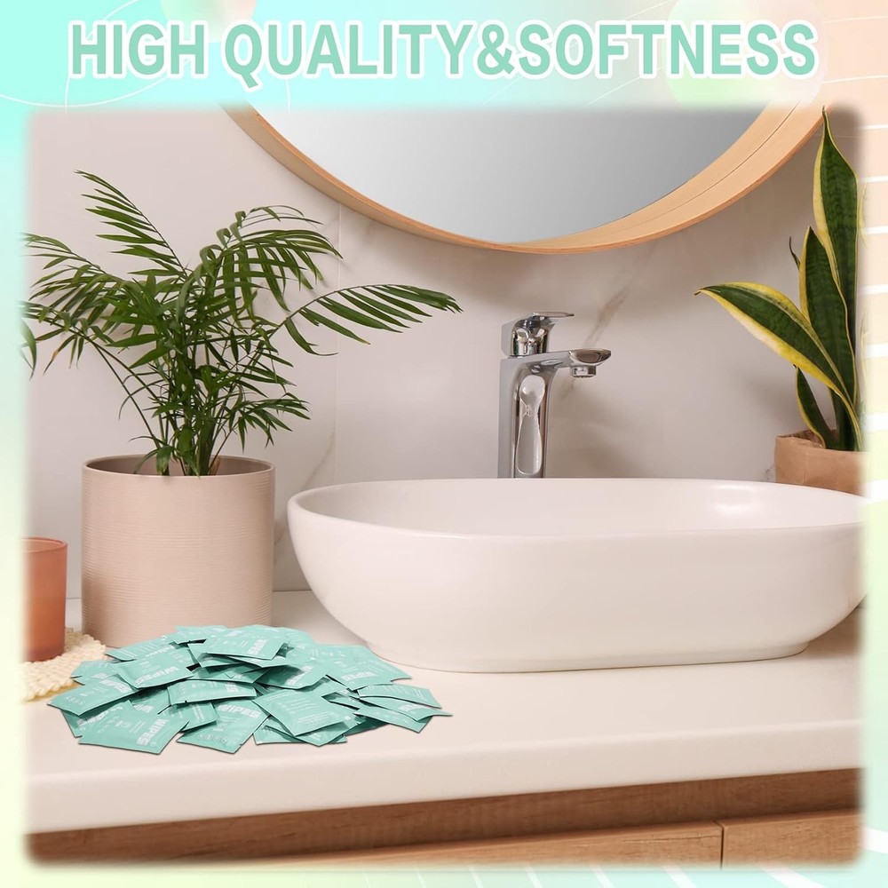 Wet Wipes Indivily Wrapped Unscented Flushable Cleansing