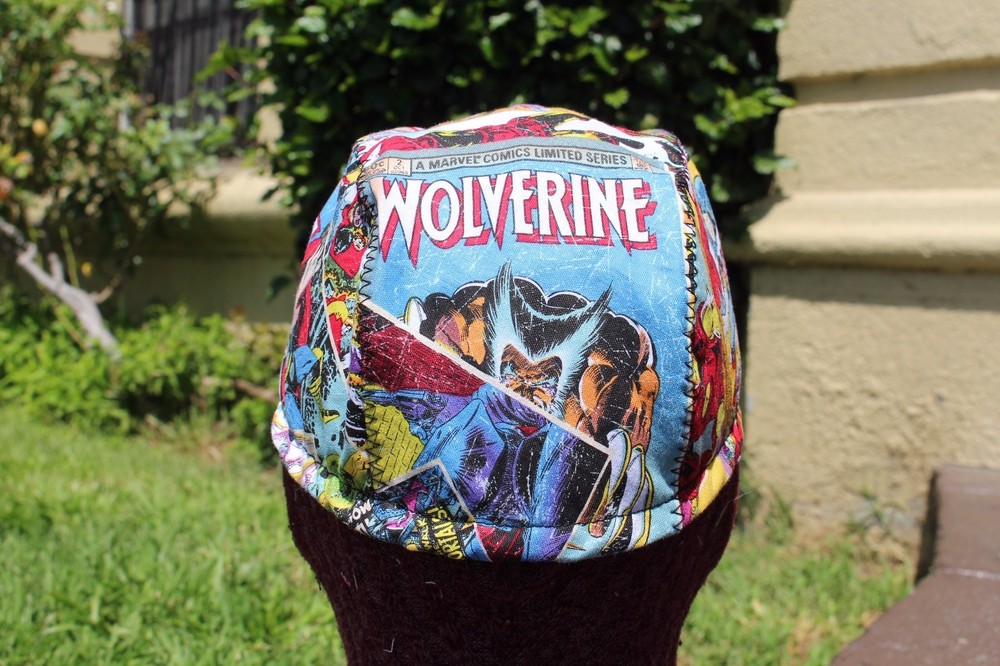 CYCLING CAP MARVEL COMIC HANDMADE IN USA ONE SIZE ANY SIZE