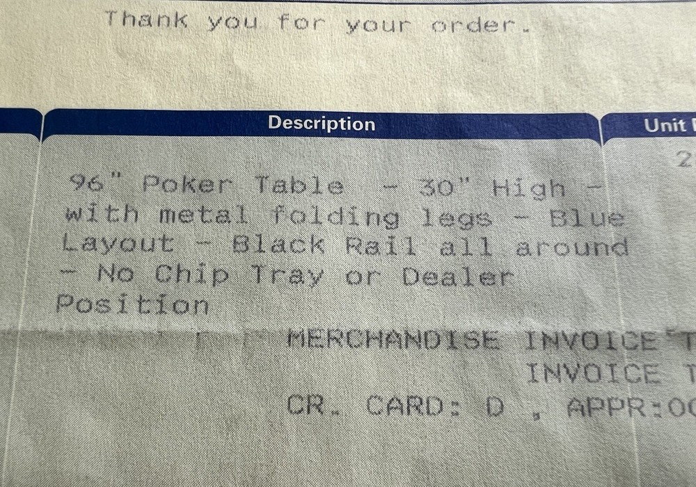 8' Professional Poker Table & Cover