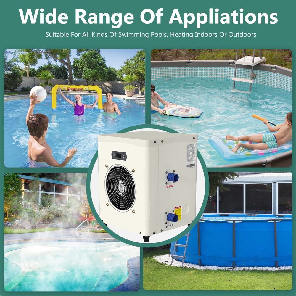 SLSY Above Ground Pools Heater 110V Electric Pool HeaterTitanium Heat Ex G3D