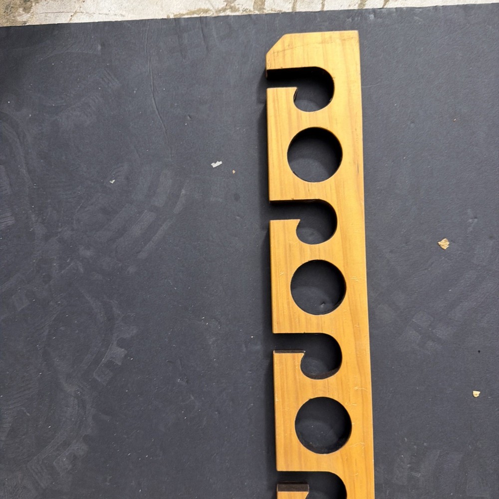 Cabela's Ceiling Rod Rack 2-pc Solid Wood 11-Rod Cap. Felt Lined Used