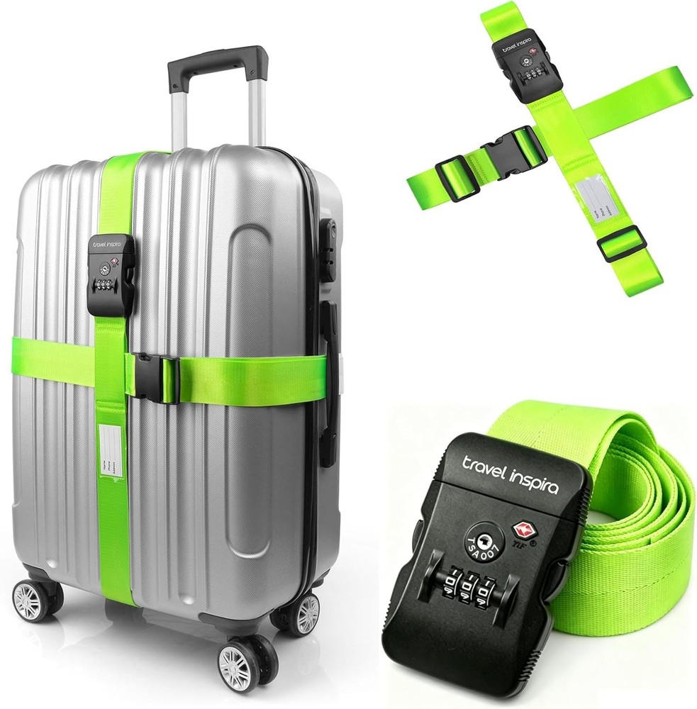 Adjustable Suitcase Belt with Combination Locks, 2 Pack