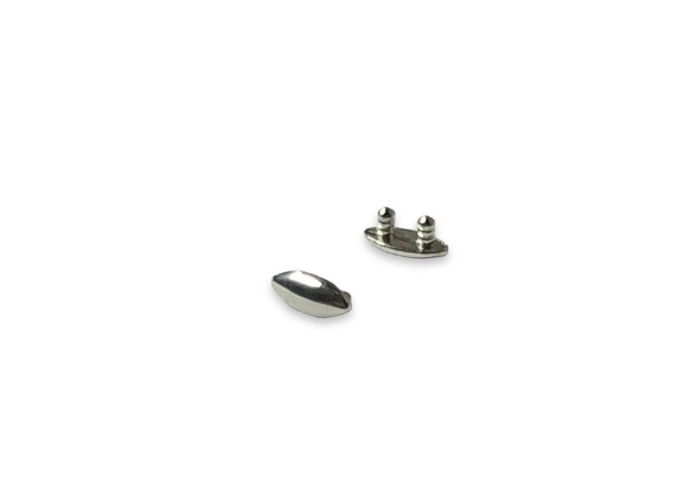Ray Ban RB2132 New Wayfarer Silver Replacement Front Side Icon Logo Genuine