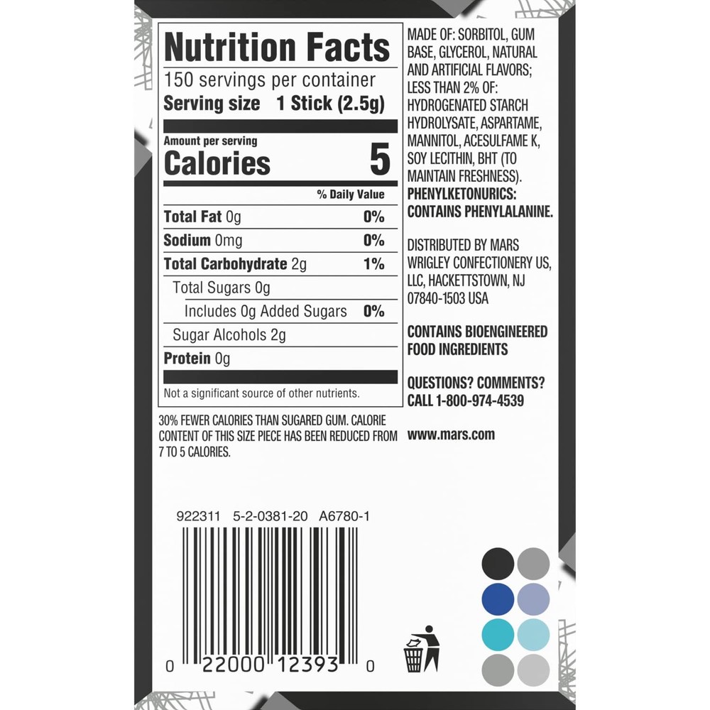 Wrigley's 5 Gum Wintermint Ascent, 10 Pack