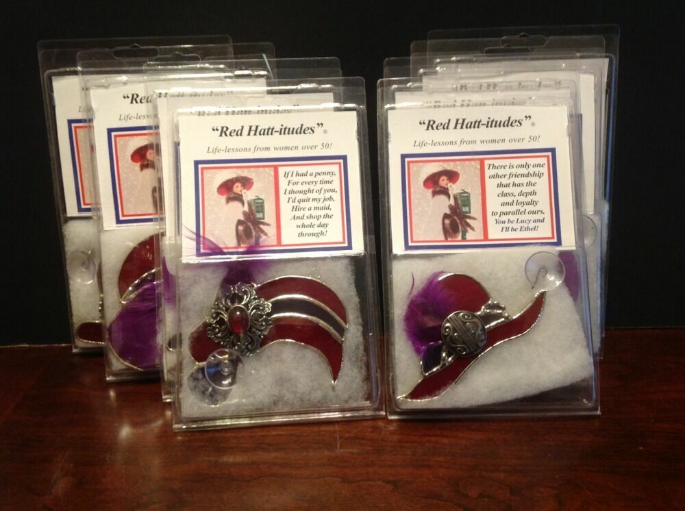 Premium Quality Assorted Red Hatt-itudes Hat Suncatcher/Ornament - YOU SELECT
