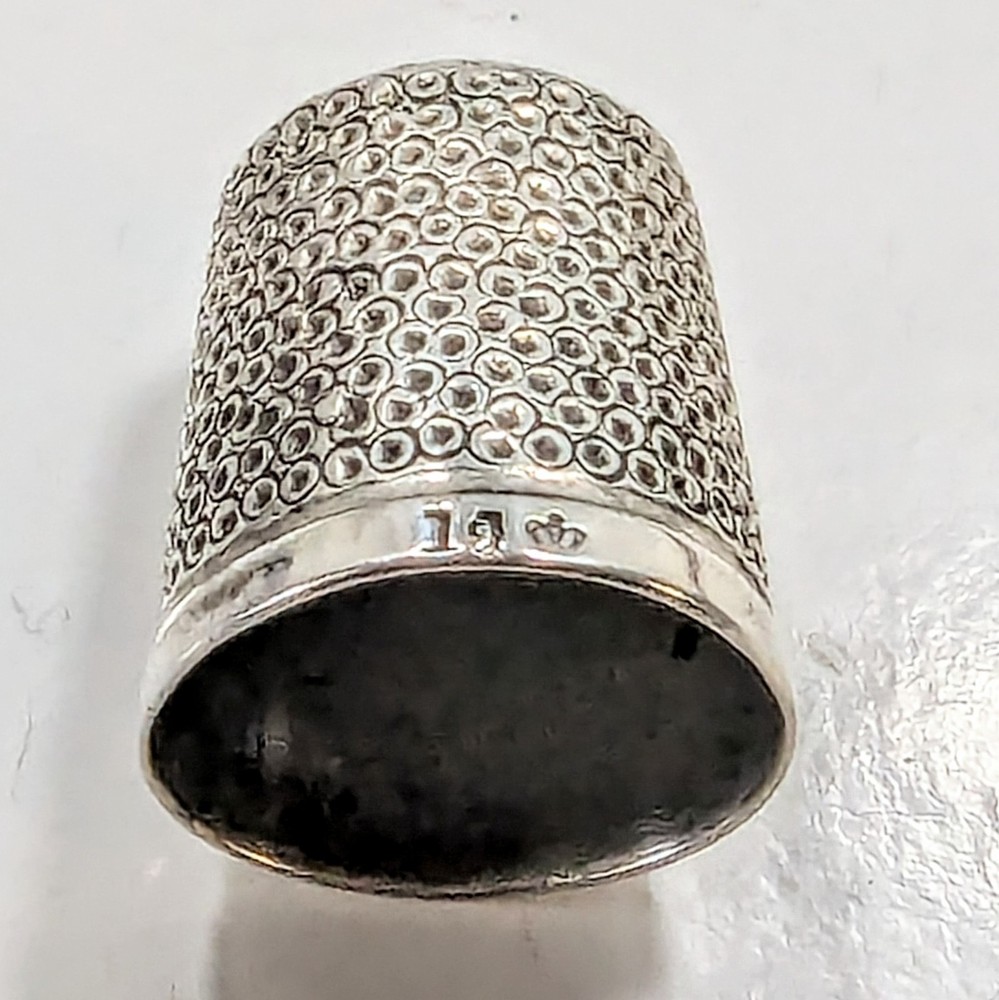 Antique Sterling Silver Thimble England Size 11