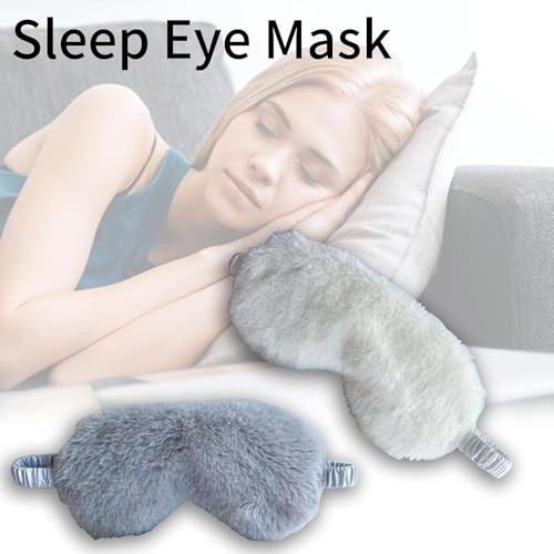1Pc Pink Plush Sleep Mask Soft Sleeping Blindfold Warm Comfortable Plush and