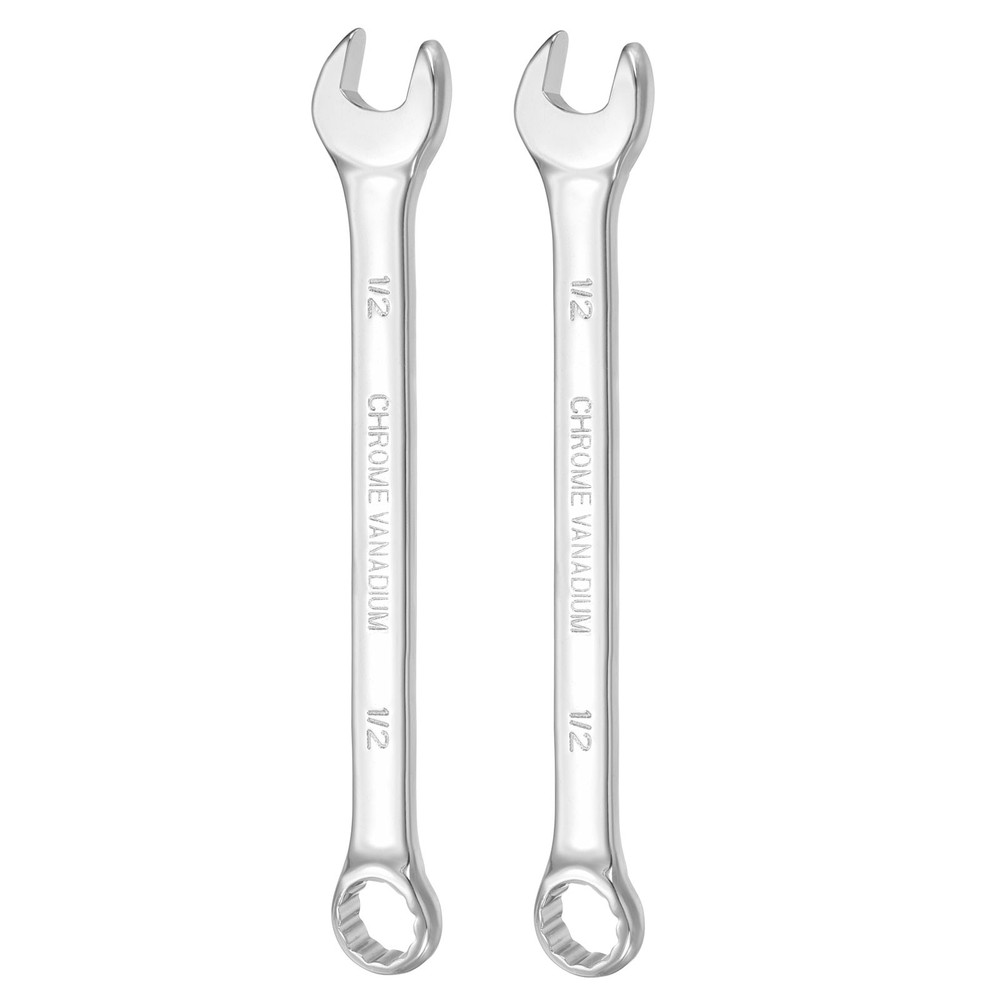 2Pcs Combination Wrench 1/2" Double Box End 10-Degree 12-Point Wrenches