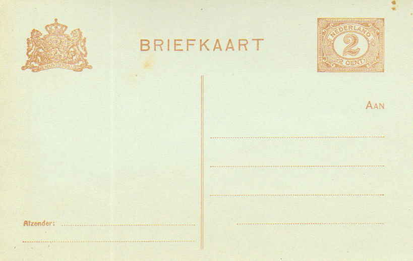 Netherlands Higgins & Gage 63 Unused.