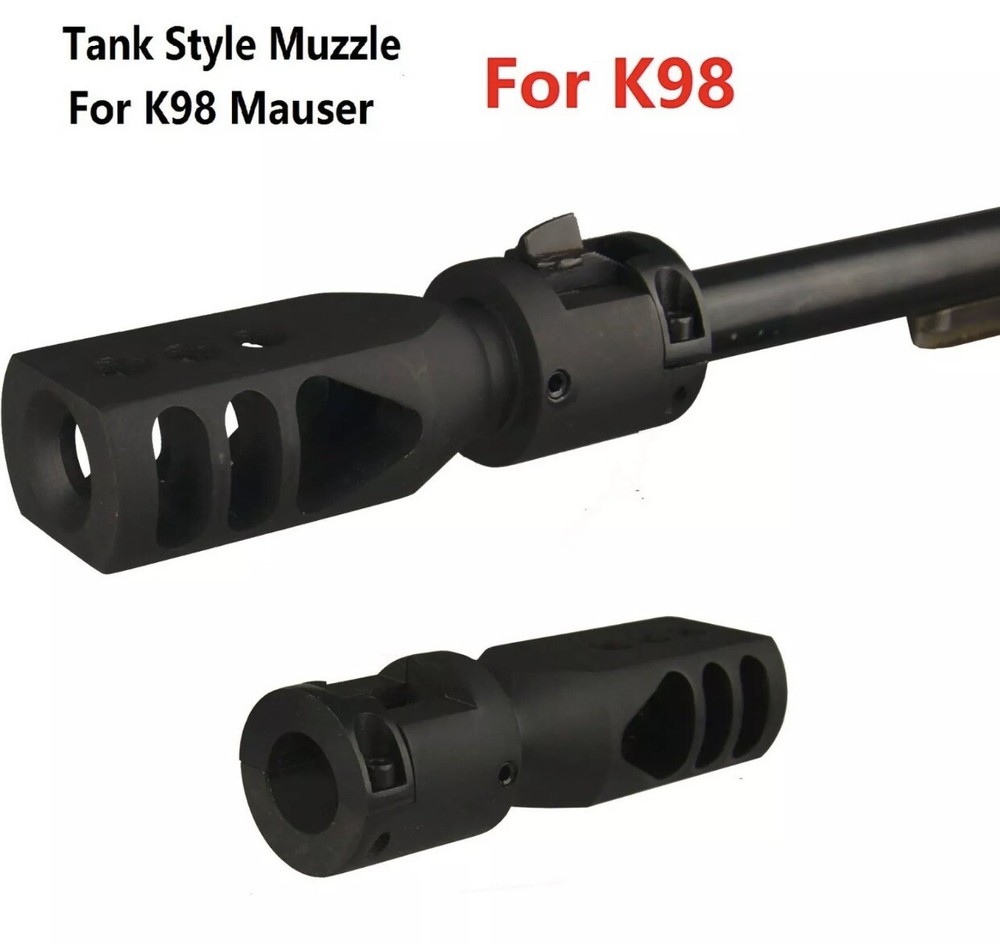 Steel K98 Competition Tanker Muzzle Brake Compensator Triangular Baffles