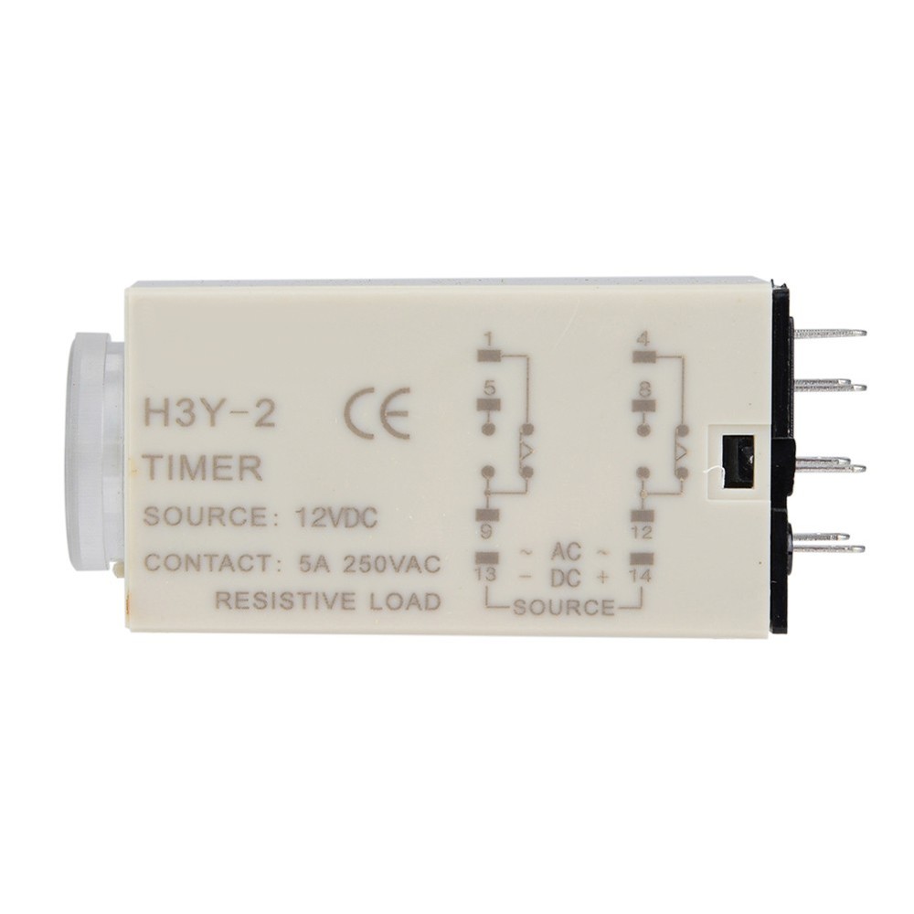 1 H3Y-2 Time Relay Adjustable Power On Delay Timer For Automation Control Use