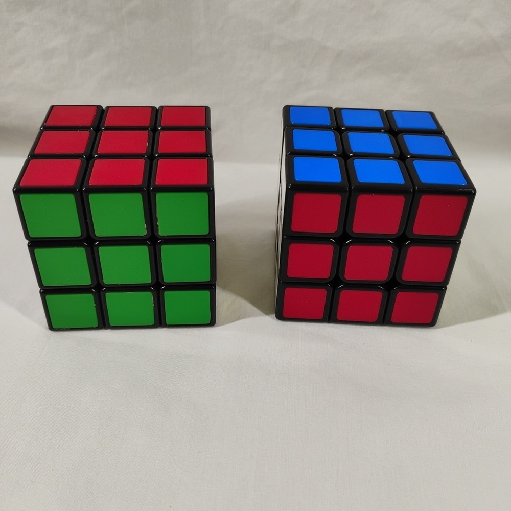 Four RUBIK'S CUBE 3x3x3 PUZZLES "STANDARD ISSUE" Solved Ready To Use