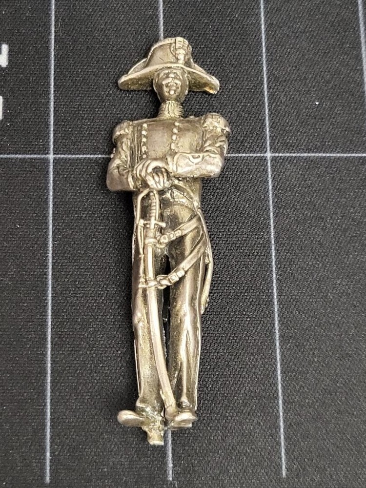 Solid silver miniature soldier general napoleon the 3rd
