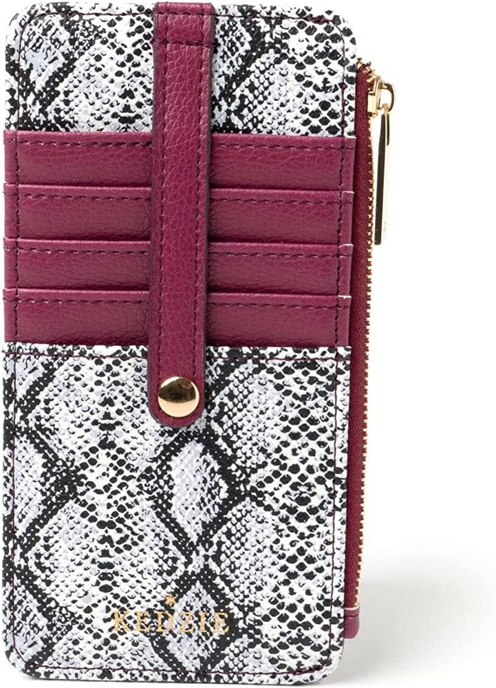 Kedzie Essentials Only Zippered Wallet in Vegan Leather NWT Pretty in Python